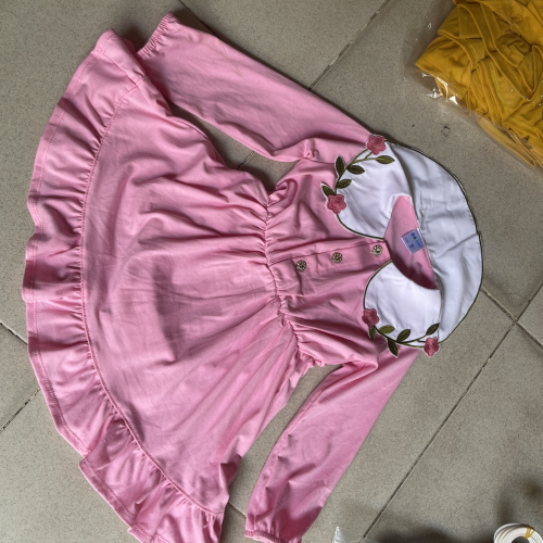 KIVIA-2060 EMBROIDERED LONG-SLEEVE GIRL DRESS